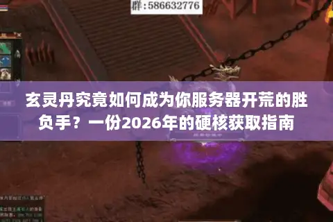 玄灵丹究竟如何成为你服务器开荒的胜负手？一份2026年的硬核获取指南
