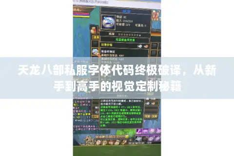 天龙八部私服字体代码终极破译，从新手到高手的视觉定制秘籍