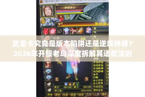 武圣卡究竟是版本陷阱还是逆袭神器？2026年开服老鸟深度拆解其适配法则