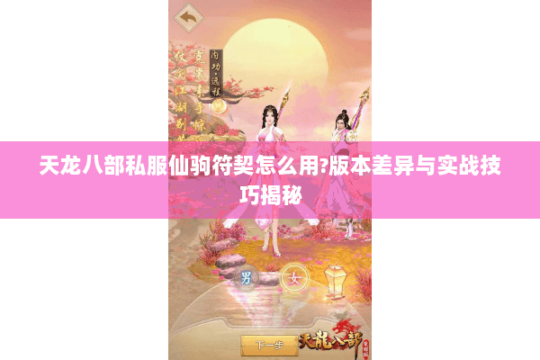 天龙八部私服仙驹符契怎么用?版本差异与实战技巧揭秘