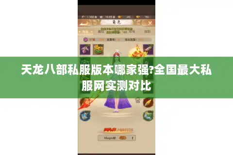 天龙八部私服版本哪家强?全国最大私服网实测对比