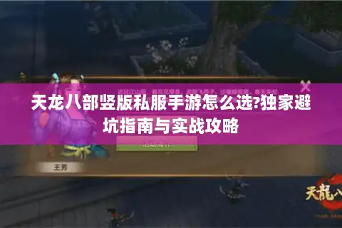 天龙八部竖版私服手游怎么选?独家避坑指南与实战攻略