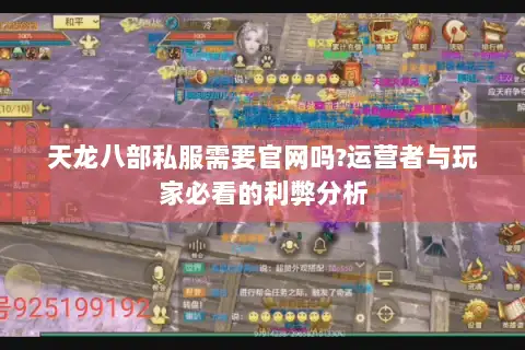 天龙八部私服需要官网吗?运营者与玩家必看的利弊分析 天龙八部私服需要官网吗?运营者与玩家必看的利弊分析