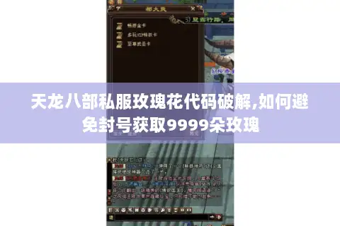 天龙八部私服玫瑰花代码破解,如何避免封号获取9999朵玫瑰 天龙八部私服玫瑰花代码破解,如何避免封号获取9999朵玫瑰
