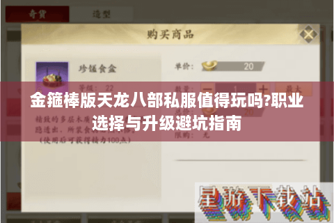 金箍棒版天龙八部私服值得玩吗?职业选择与升级避坑指南 金箍棒版天龙八部私服值得玩吗?职业选择与升级避坑指南
