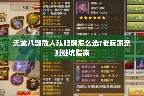 天龙八部散人私服网怎么选?老玩家亲测避坑指南 天龙八部散人私服网怎么选?老玩家亲测避坑指南