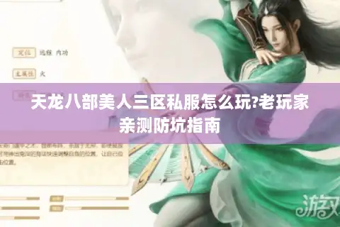 天龙八部美人三区私服怎么玩?老玩家亲测防坑指南