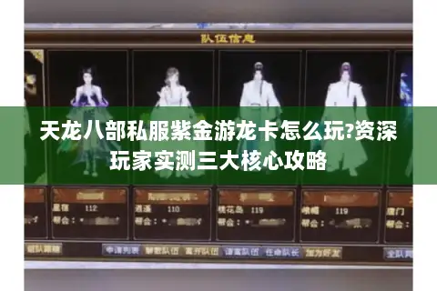 天龙八部私服紫金游龙卡怎么玩?资深玩家实测三大核心攻略 天龙八部私服紫金游龙卡怎么玩?资深玩家实测三大核心攻略