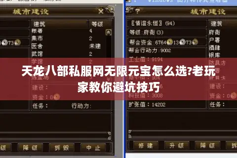 天龙八部私服网无限元宝怎么选?老玩家教你避坑技巧 天龙八部私服网无限元宝怎么选?老玩家教你避坑技巧