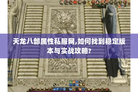 天龙八部属性私服网,如何找到稳定版本与实战攻略?