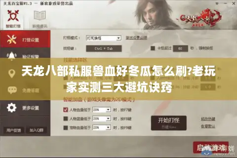 天龙八部私服兽血好冬瓜怎么刷?老玩家实测三大避坑诀窍 天龙八部私服兽血好冬瓜怎么刷?老玩家实测三大避坑诀窍