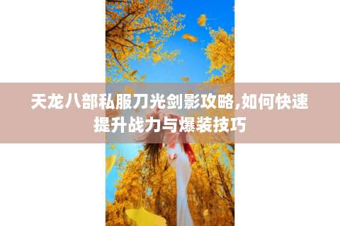 天龙八部私服刀光剑影攻略,如何快速提升战力与爆装技巧 天龙八部私服刀光剑影攻略,如何快速提升战力与爆装技巧