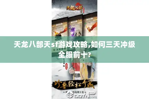 天龙八部天sf游戏攻略,如何三天冲级全服前十?