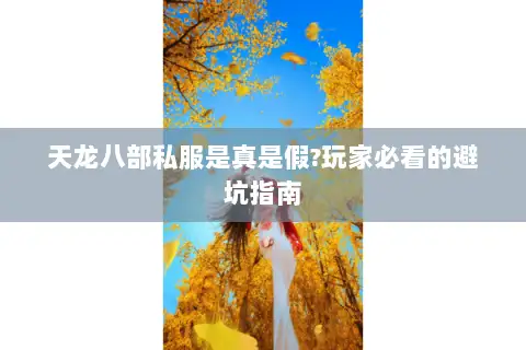 天龙八部私服是真是假?玩家必看的避坑指南