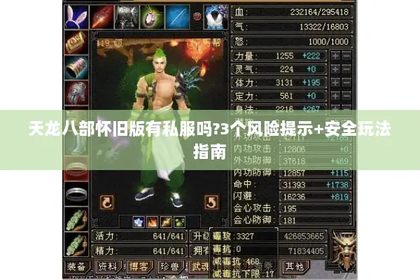 天龙八部怀旧版有私服吗?3个风险提示+安全玩法指南
