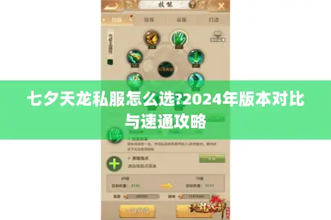 七夕天龙私服怎么选?2024年版本对比与速通攻略