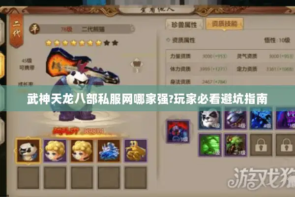 武神天龙八部私服网哪家强?玩家必看避坑指南