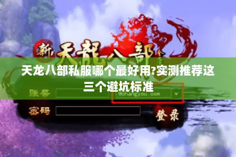 天龙八部私服哪个最好用?实测推荐这三个避坑标准