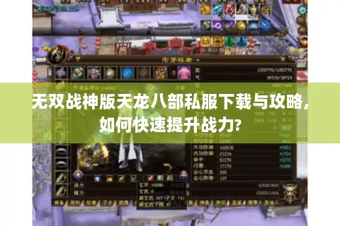 无双战神版天龙八部私服下载与攻略,如何快速提升战力?
