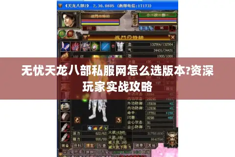 无忧天龙八部私服网怎么选版本?资深玩家实战攻略