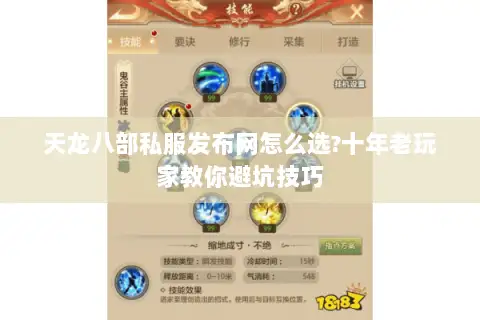 天龙八部私服发布网怎么选?十年老玩家教你避坑技巧