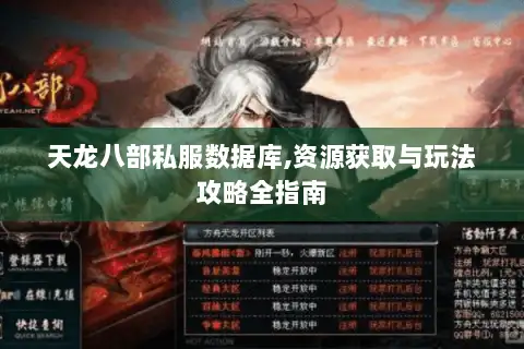 天龙八部私服数据库,资源获取与玩法攻略全指南