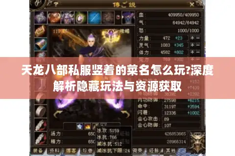 天龙八部私服竖着的菜名怎么玩?深度解析隐藏玩法与资源获取