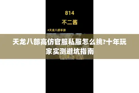 天龙八部高仿官服私服怎么挑?十年玩家实测避坑指南