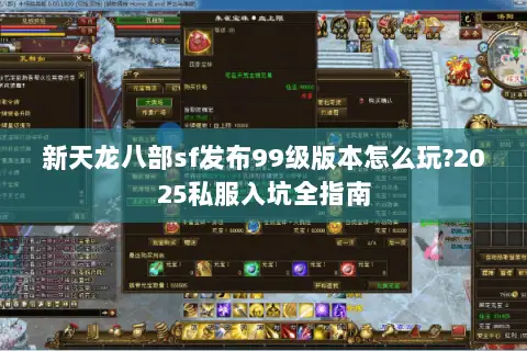 新天龙八部sf发布99级版本怎么玩?2025私服入坑全指南
