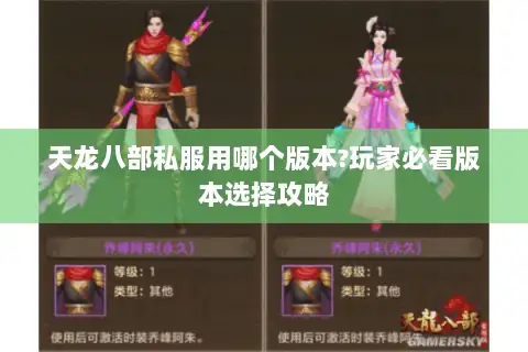 天龙八部私服用哪个版本?玩家必看版本选择攻略