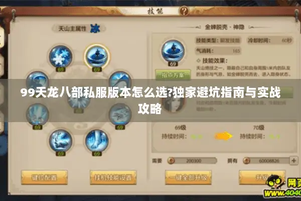 99天龙八部私服版本怎么选?独家避坑指南与实战攻略 99天龙八部私服版本怎么选?独家避坑指南与实战攻略