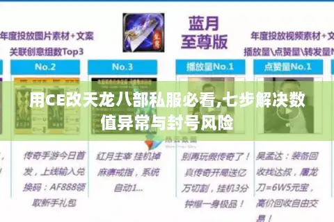 用CE改天龙八部私服必看,七步解决数值异常与封号风险 用CE改天龙八部私服必看,七步解决数值异常与封号风险