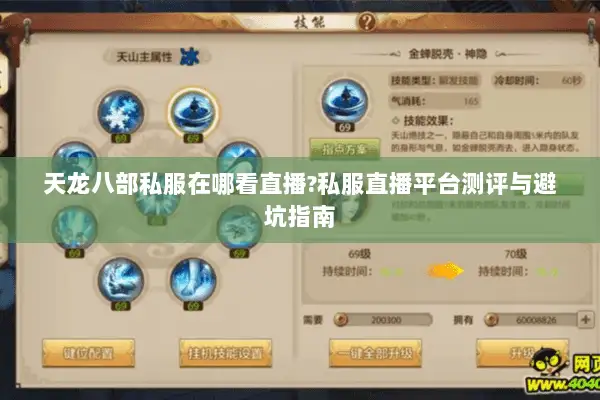 天龙八部私服在哪看直播?私服直播平台测评与避坑指南 天龙八部私服在哪看直播?私服直播平台测评与避坑指南