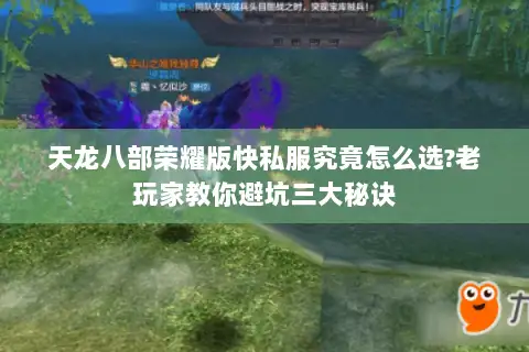 天龙八部荣耀版快私服究竟怎么选?老玩家教你避坑三大秘诀 天龙八部荣耀版快私服究竟怎么选?老玩家教你避坑三大秘诀