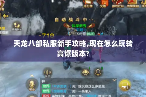 天龙八部私服新手攻略,现在怎么玩转高爆版本? 天龙八部私服新手攻略,现在怎么玩转高爆版本?