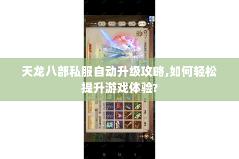 天龙八部私服自动升级攻略,如何轻松提升游戏体验? 天龙八部私服自动升级攻略,如何轻松提升游戏体验?