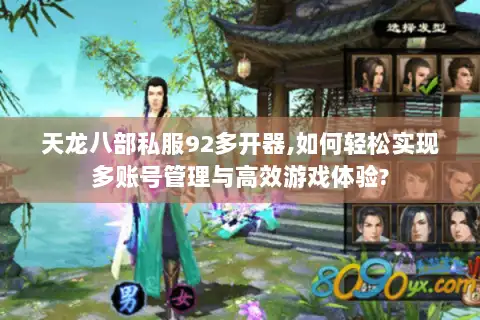 天龙八部私服92多开器,如何轻松实现多账号管理与高效游戏体验?