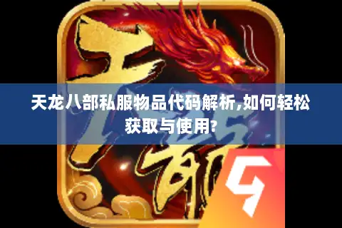 天龙八部私服物品代码解析,如何轻松获取与使用?