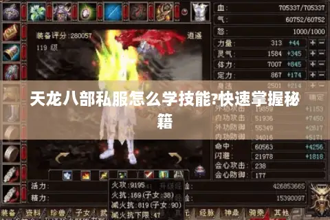 天龙八部私服怎么学技能?快速掌握秘籍