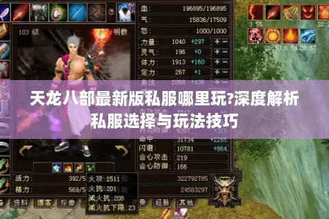 天龙八部最新版私服哪里玩?深度解析私服选择与玩法技巧 天龙八部最新版私服哪里玩?深度解析私服选择与玩法技巧