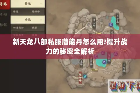 新天龙八部私服潜能丹怎么用?提升战力的秘密全解析
