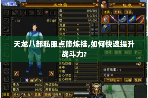 天龙八部私服点修炼挂,如何快速提升战斗力? 天龙八部私服点修炼挂,如何快速提升战斗力?