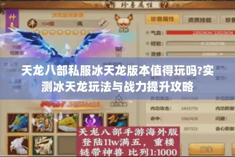 天龙八部私服冰天龙版本值得玩吗?实测冰天龙玩法与战力提升攻略 天龙八部私服冰天龙版本值得玩吗?实测冰天龙玩法与战力提升攻略