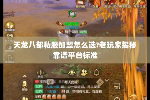 天龙八部私服加盟怎么选?老玩家揭秘靠谱平台标准