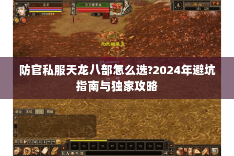 防官私服天龙八部怎么选?2024年避坑指南与独家攻略 防官私服天龙八部怎么选?2024年避坑指南与独家攻略