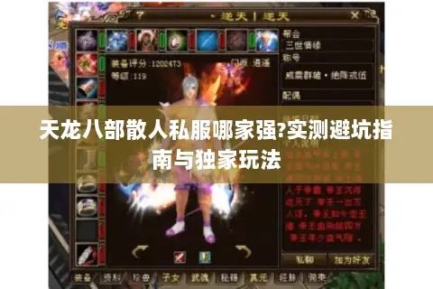 天龙八部散人私服哪家强?实测避坑指南与独家玩法