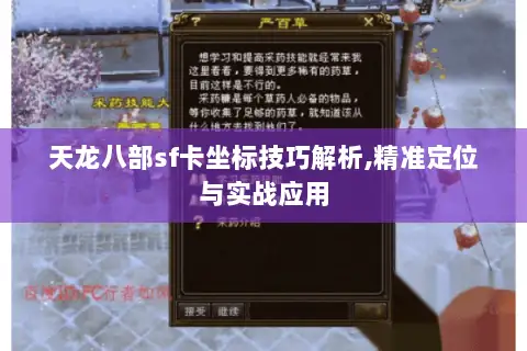 天龙八部sf卡坐标技巧解析,精准定位与实战应用 天龙八部sf卡坐标技巧解析,精准定位与实战应用