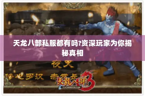 天龙八部私服都有吗?资深玩家为你揭秘真相