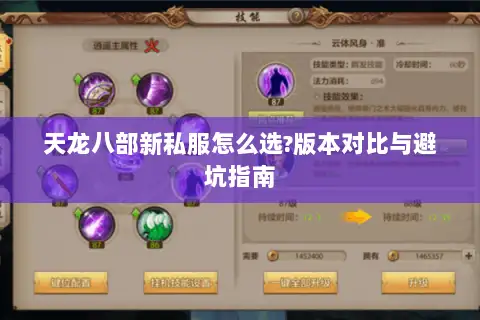 天龙八部新私服怎么选?版本对比与避坑指南