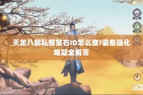 天龙八部私服宝石ID怎么查?装备强化难题全解答